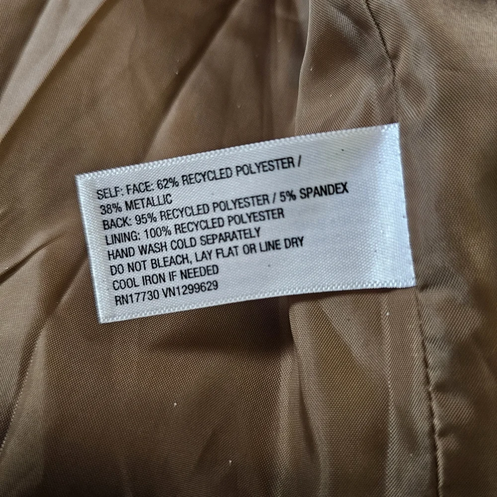 NWT Wild Fable Sparkly Gold New Years Eve Holiday Party Blazer Pants & Purse Set - Picture 15 of 15